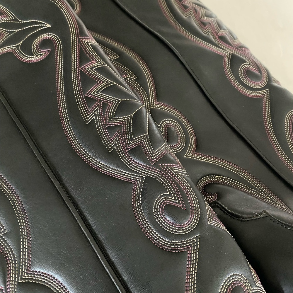 Steve Madden Black Embroidered Western Boots - image 6
